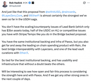 USDH 铸币权引群雄逐鹿，但 HyperLiquid 真的需要新的稳定币吗？